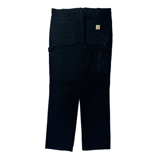 Carhartt Double Knee Carpenter Trousers - 36W 34L Black Cotton