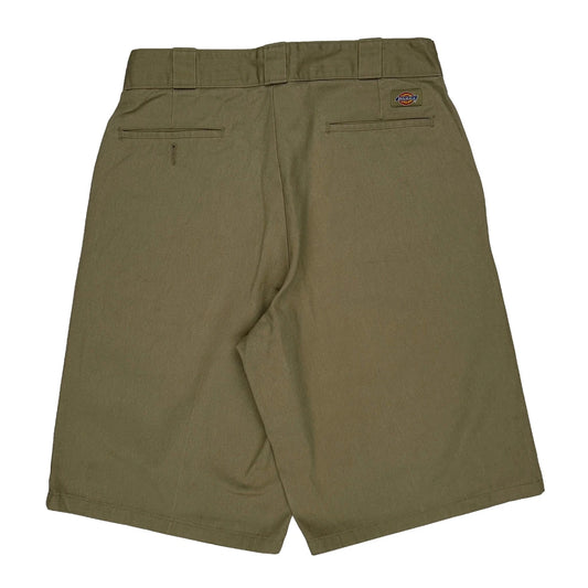 Dickies Baggy Chino Shorts - 32W 10L Khaki Polyester Blend