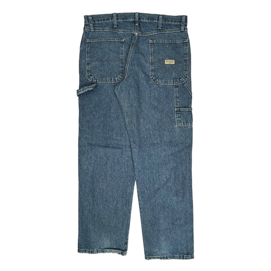 Wrangler Carpenter Trousers - 34W 32L Dark Wash Denim
