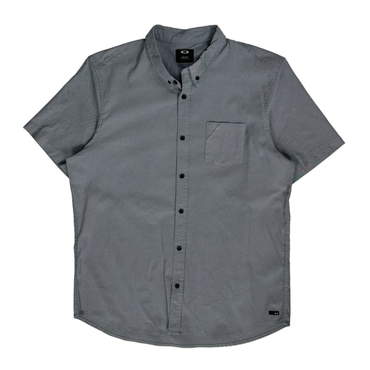 Oakley Slim Fit Short Sleeve Shirt - 2XL Grey Cotton
