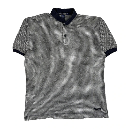 Nautica Polo Shirt - Large Grey Cotton