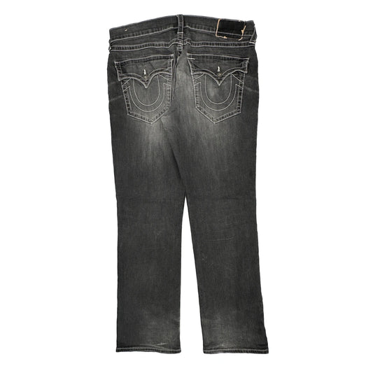 Vintage True Religion Contrast Stitch Jeans - 38W 34L Grey Cotton