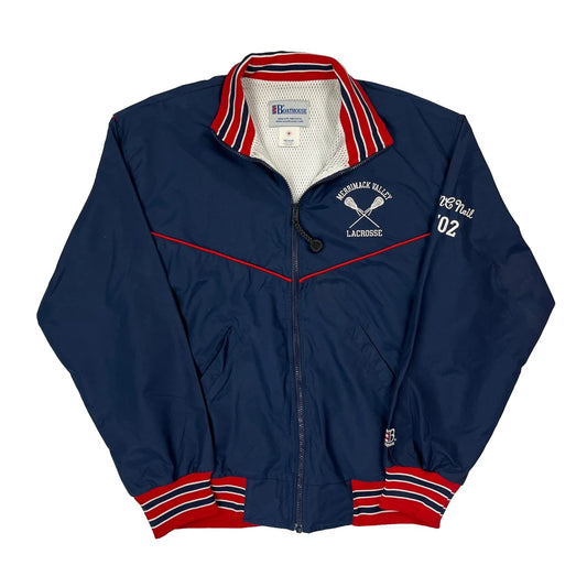 Made In USA Merrimack Valley Lacrosse Boathouse Varsity Jacket - Medium Blue Polyester