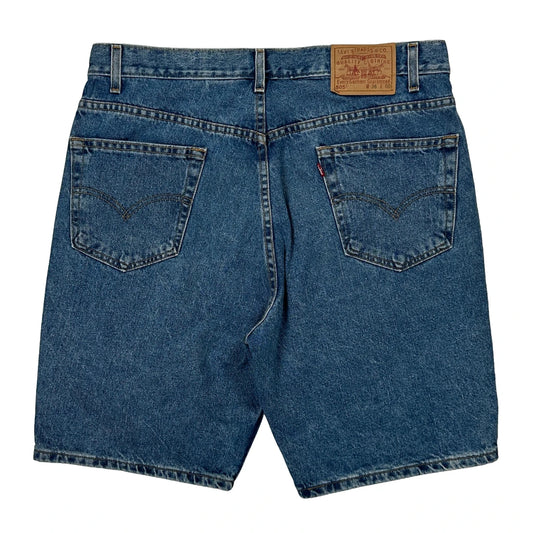 505 Levis Denim Shorts - 34W 10L Blue Cotton