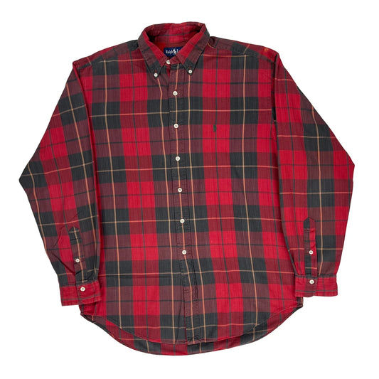 Ralph Lauren Checked Shirt - Medium Red Cotton