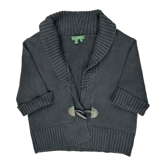 Ralph Lauren Cardigan - Large Black Cotton