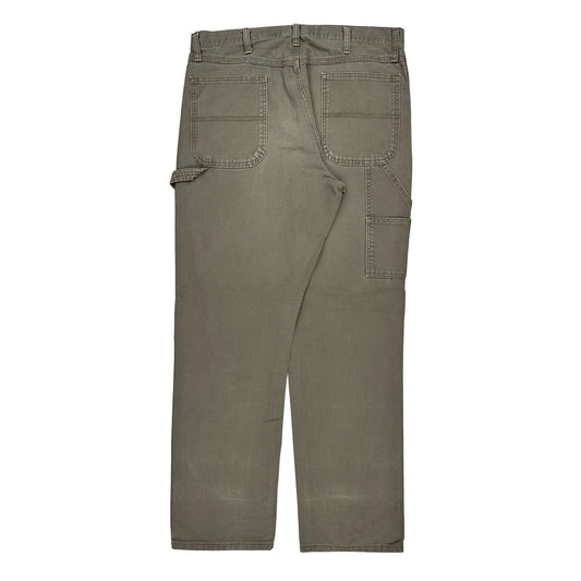 Wrangler Carpenter Trousers - 36W 34L Grey Cotton
