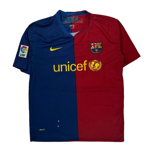 2008-09 Nike Fc Barcelona Football Shirt - Medium Blue Polyester