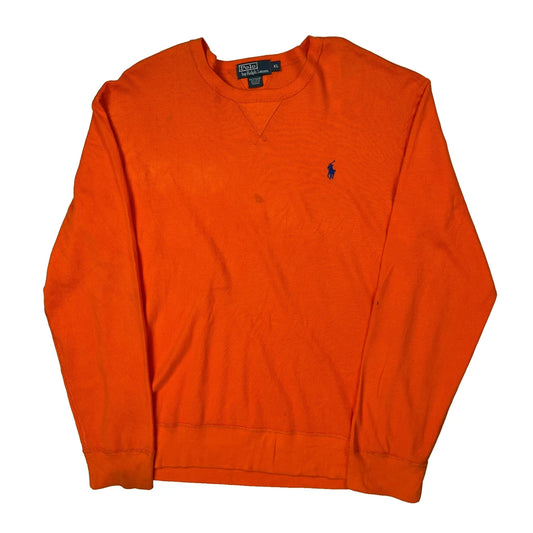 Polo By Ralph Lauren Sweatshirt - XL Orange Cotton