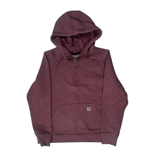 Relaxed Fit Carhartt Hoodie - XL Burgundy Cotton Blend