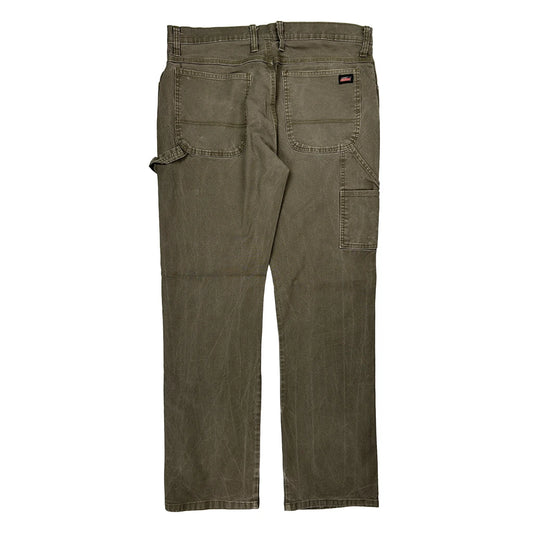 Dickies Carpenter Trousers - 35W 34L Grey Cotton