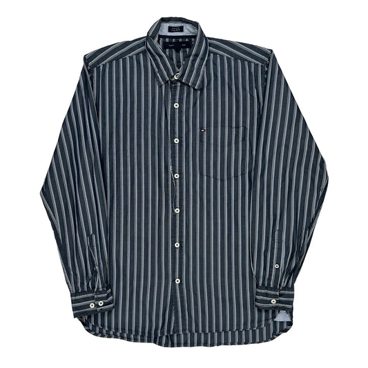 Tommy Hilfiger Striped Shirt - Medium Grey Cotton
