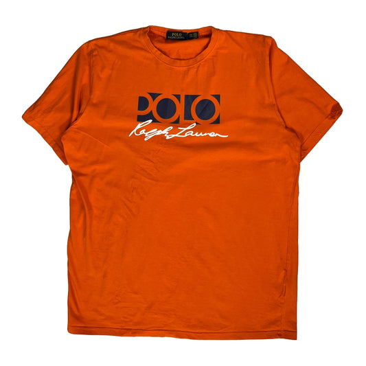 Vintage Polo By Ralph Lauren T-Shirt - 3XL Orange Cotton