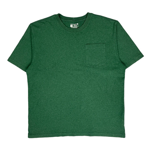 Loose Fit Carhartt T-Shirt - Large Green Cotton Blend