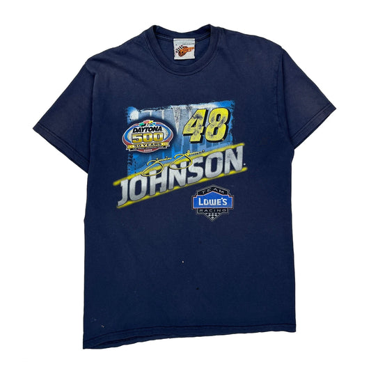 Daytona 500 Winners Circle Nascar T-Shirt - Large Navy Cotton