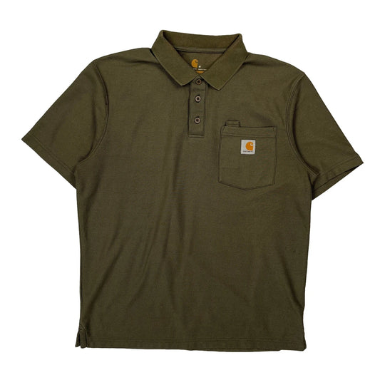 Carhartt Polo Shirt - Medium Green Cotton