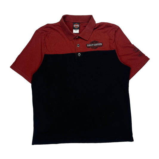 Motorcycles Harley Davidson Graphic Polo Shirt - XL Black Cotton