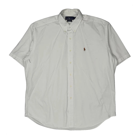 Blake Ralph Lauren Short Sleeve Shirt - XL White Cotton