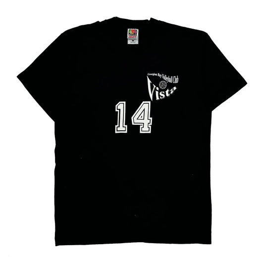 Vintage Georgian Bay Volleyball Club Fruit Of The Loom Single Stitch T-Shirt - Large Black Cotton