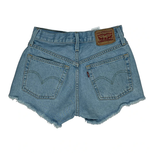 Levis Denim Shorts - 24W UK 4 Light Wash Cotton