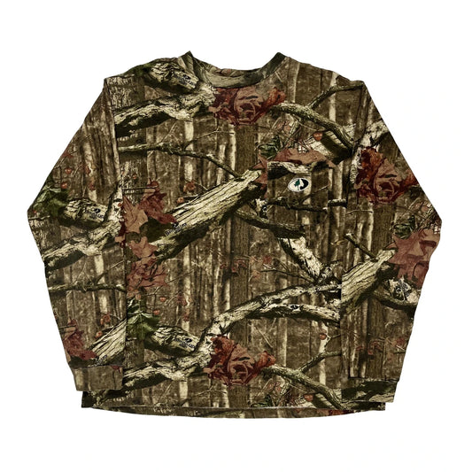 Mossy Oak Long Sleeve T-Shirt - Large Camo Cotton