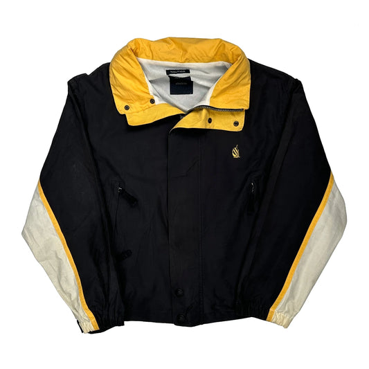 Nautica Windbreaker - Large Black Cotton Blend