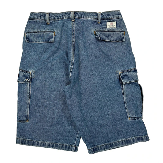 Ralph Lauren Cargo Denim Shorts - 34W 14L Blue Denim