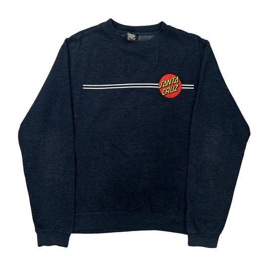 Skateboards Santa Cruz Long Sleeve T-Shirt - Medium Yellow Cotton Blend