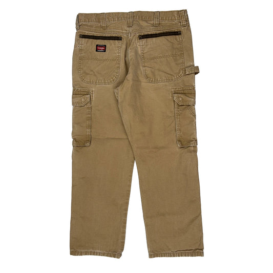 Wrangler Carpenter Trousers - 36W 29L Beige Cotton