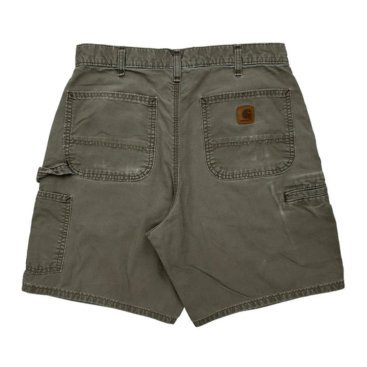 Carhartt Carpenter Shorts - 32W 10L Grey Cotton