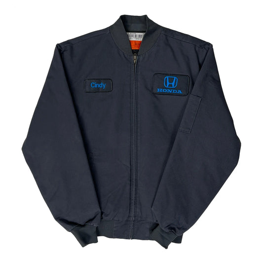 Vintage Red Kap Workwear Bomber Jacket - Small Navy Polyester