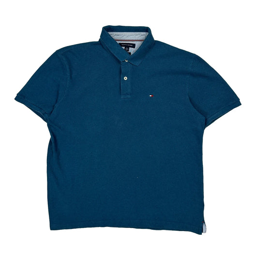 Tommy Hilfiger Polo Shirt - XL Blue Cotton