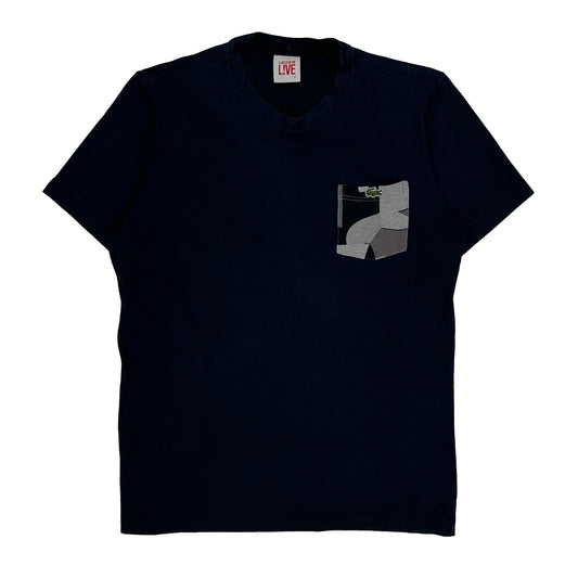 Lacoste Graphic T-Shirt - XS Navy Cotton