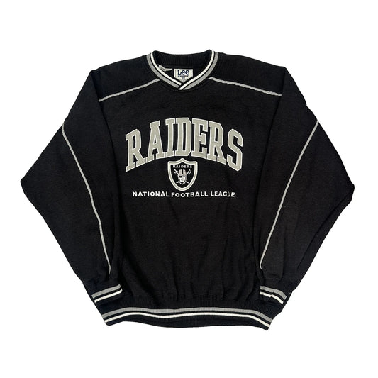 Vintage Raiders Lee Sport Nfl Sweatshirt - XL Black Polyester Blend