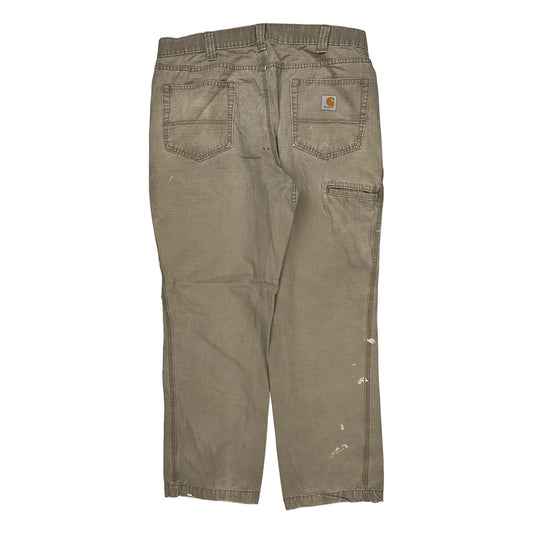 Carhartt Carpenter Trousers - 36W 29L Khaki Cotton