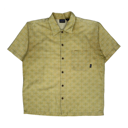 Patagonia Short Sleeve Shirt - Medium Yellow Cotton