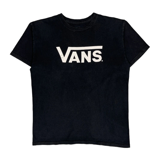 Vintage Vans Graphic T-Shirt - Medium Black Cotton