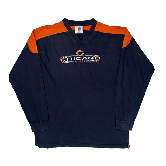 Chicago Bears Nfl Long Sleeve T-Shirt - XL Navy Cotton