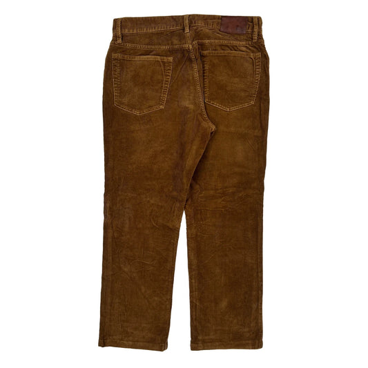Vintage Polo By Ralph Lauren Cord Trousers - 32″ Waist Brown Corduroy