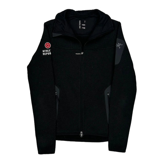 Vintage Athlete Republic Logo Arc''Teryx Fleece Jacket - Small Black Polyester