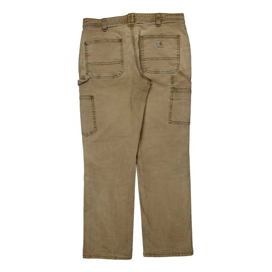 Carhartt Carpenter Trousers - 31W 31L Beige Cotton