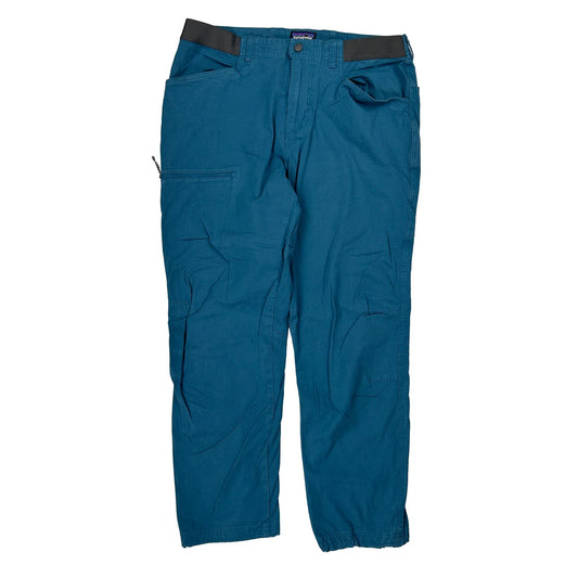 Patagonia Cargo Trousers - 34″ Waist Blue Cotton