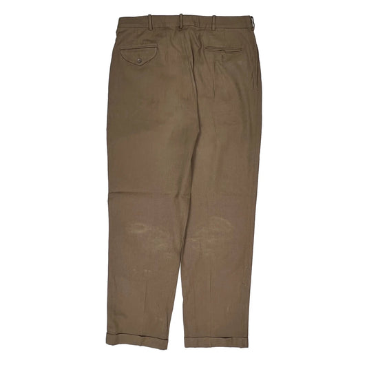 Polo By Ralph Lauren Trousers - 36W 28L Brown Cotton