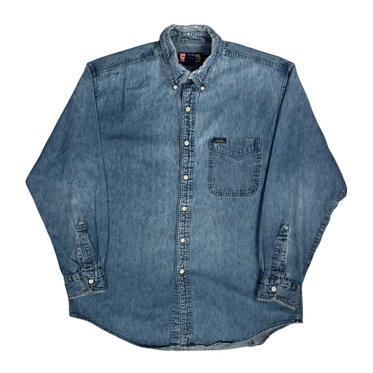 Vintage Chaps Ralph Lauren Denim Shirt - Large Blue Cotton