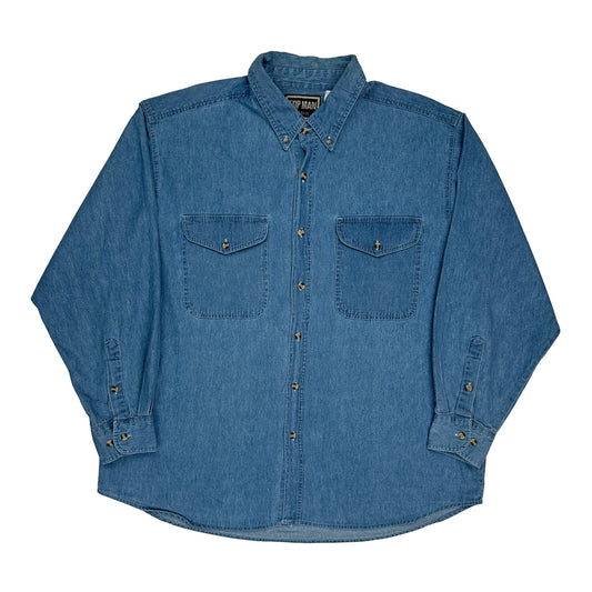 Unbranded Denim Shirt - 2XL Blue Denim