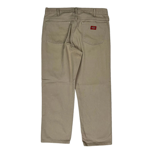Dickies Trousers - 34W 30L Beige Cotton