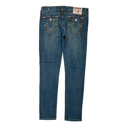 True Religion Slim Fit Jeans - 33W 32L Blue Denim