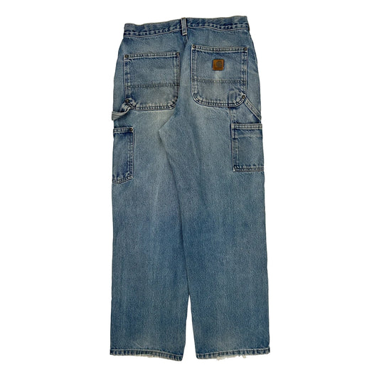 Carhartt Double Knee Carpenter Jeans - 30W 30L Light Wash Cotton