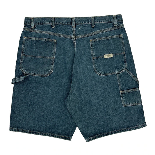 Wrangler Carpenter Shorts - 38W 10L Dark Wash Cotton