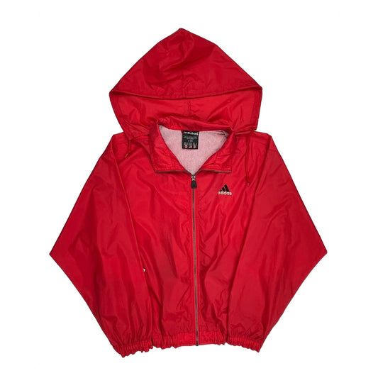 Adidas Windbreaker - Large Red Polyester